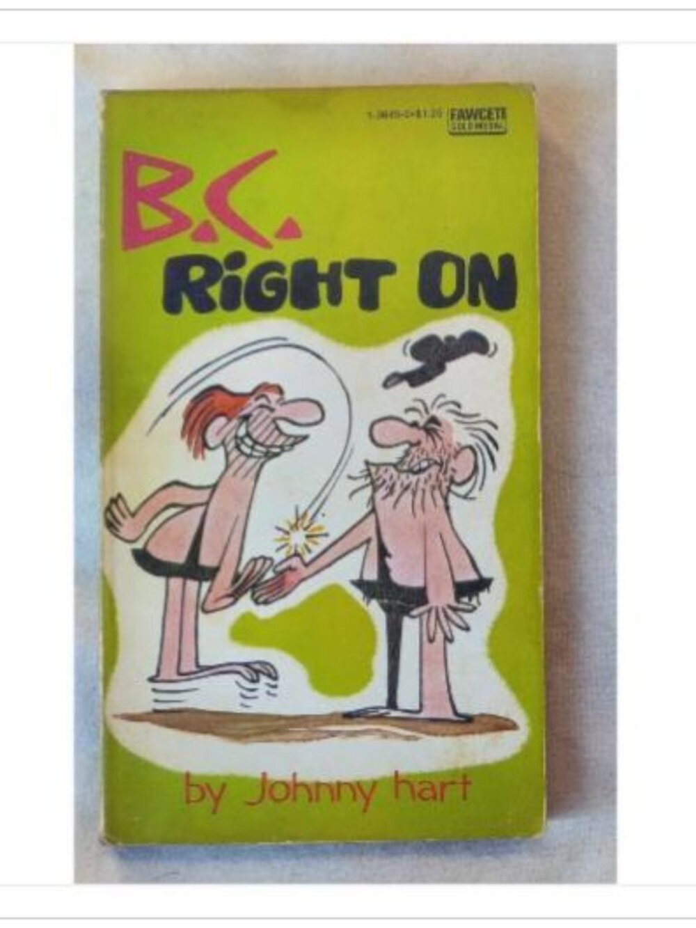 B.C. Right On Johnny Hart 1973 Paperback Book Vintage Novel Read Classic